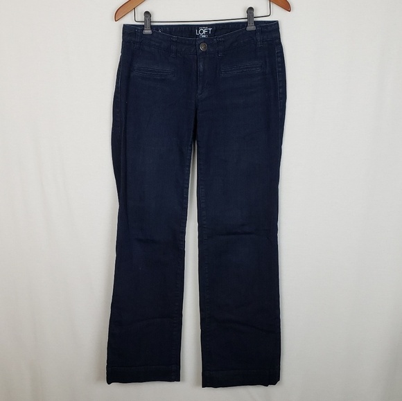 LOFT straight leg dark wash jeans Size 4 - Picture 2 of 7